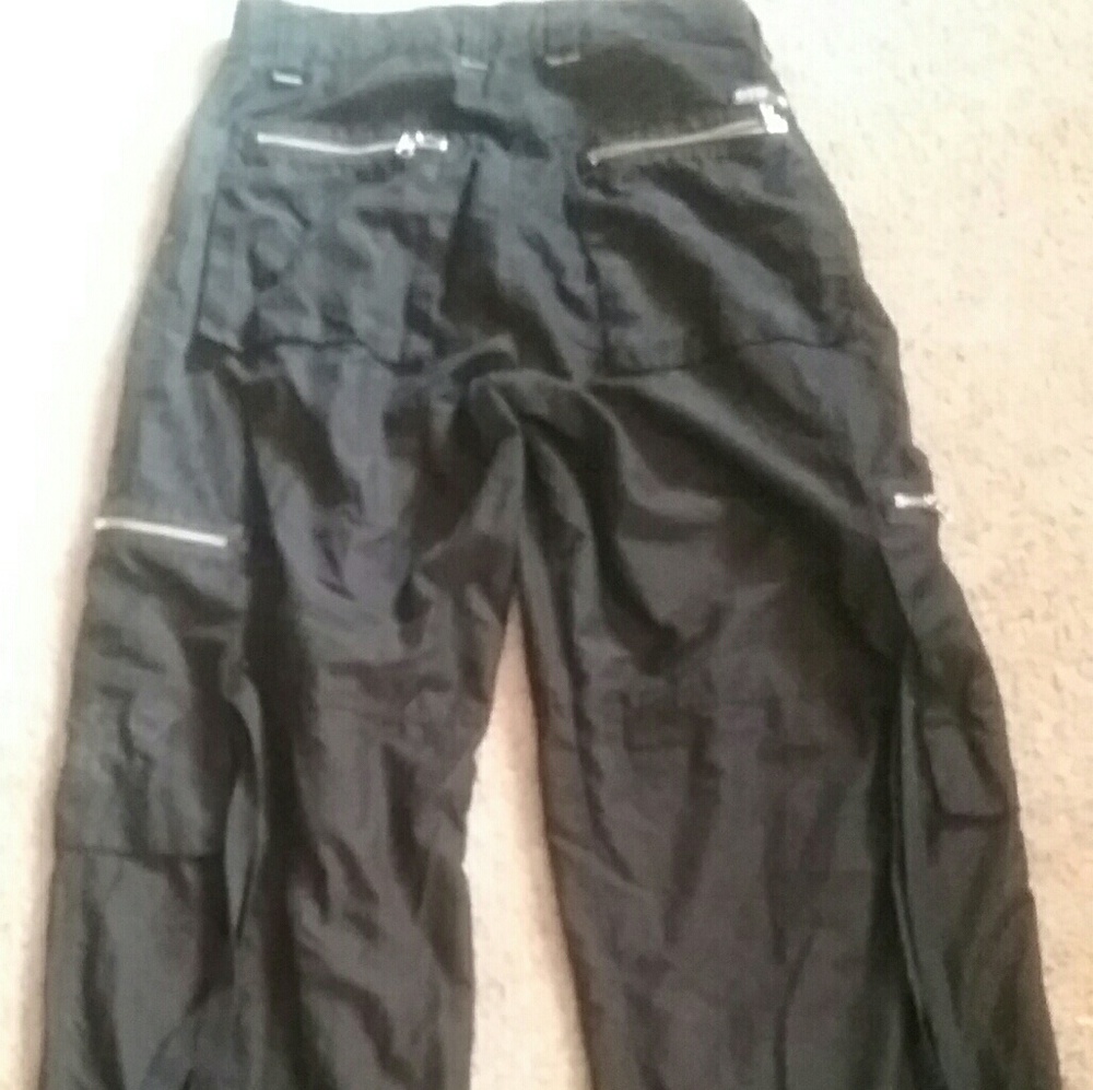 🎶💀Black pants with strings at the bottom🎶💀 - Picture 2 of 2